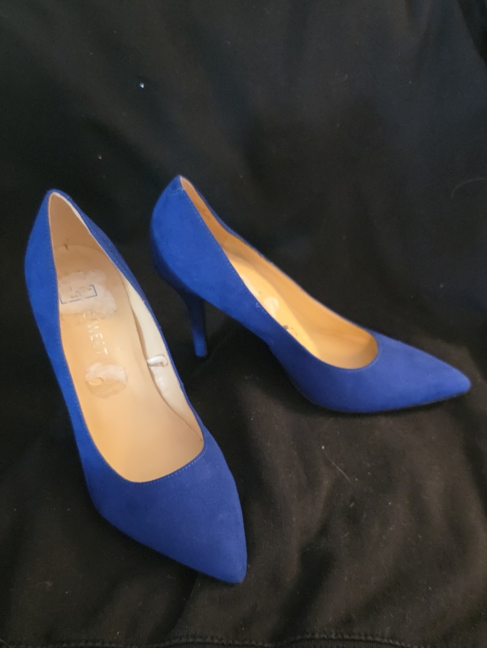 Nine West Royal Blue Suede Pointed-Toe Stiletto Pumps